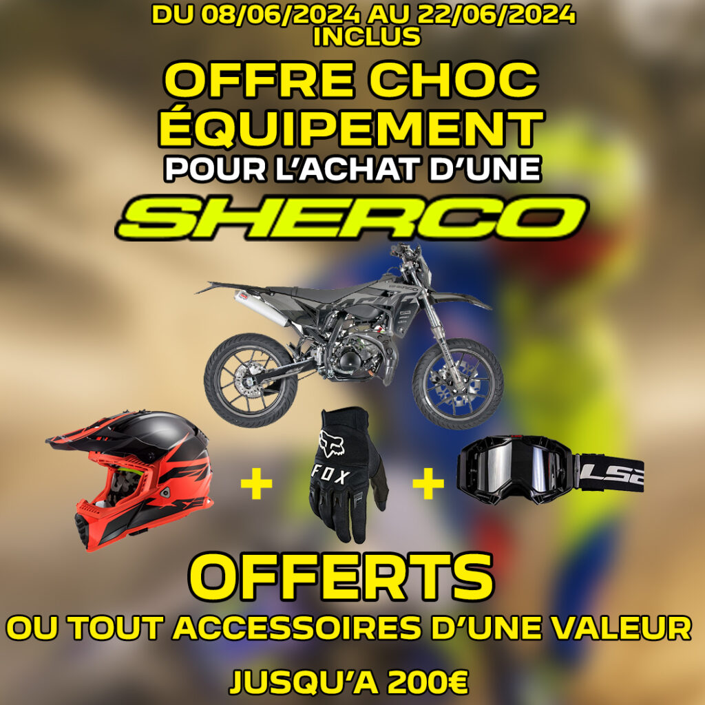 CASQUE, GANTS & LUNETTES OFFERTS POUR L'ACHAT D'UNE